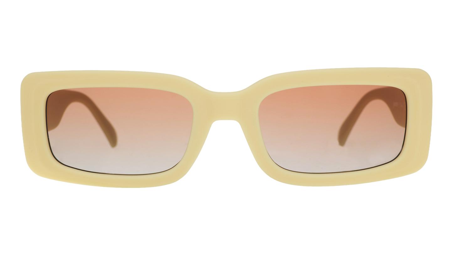 Light Yellow Rectangle Sunglasses - Sunset Dreamscape Light Yellow | Goodr
