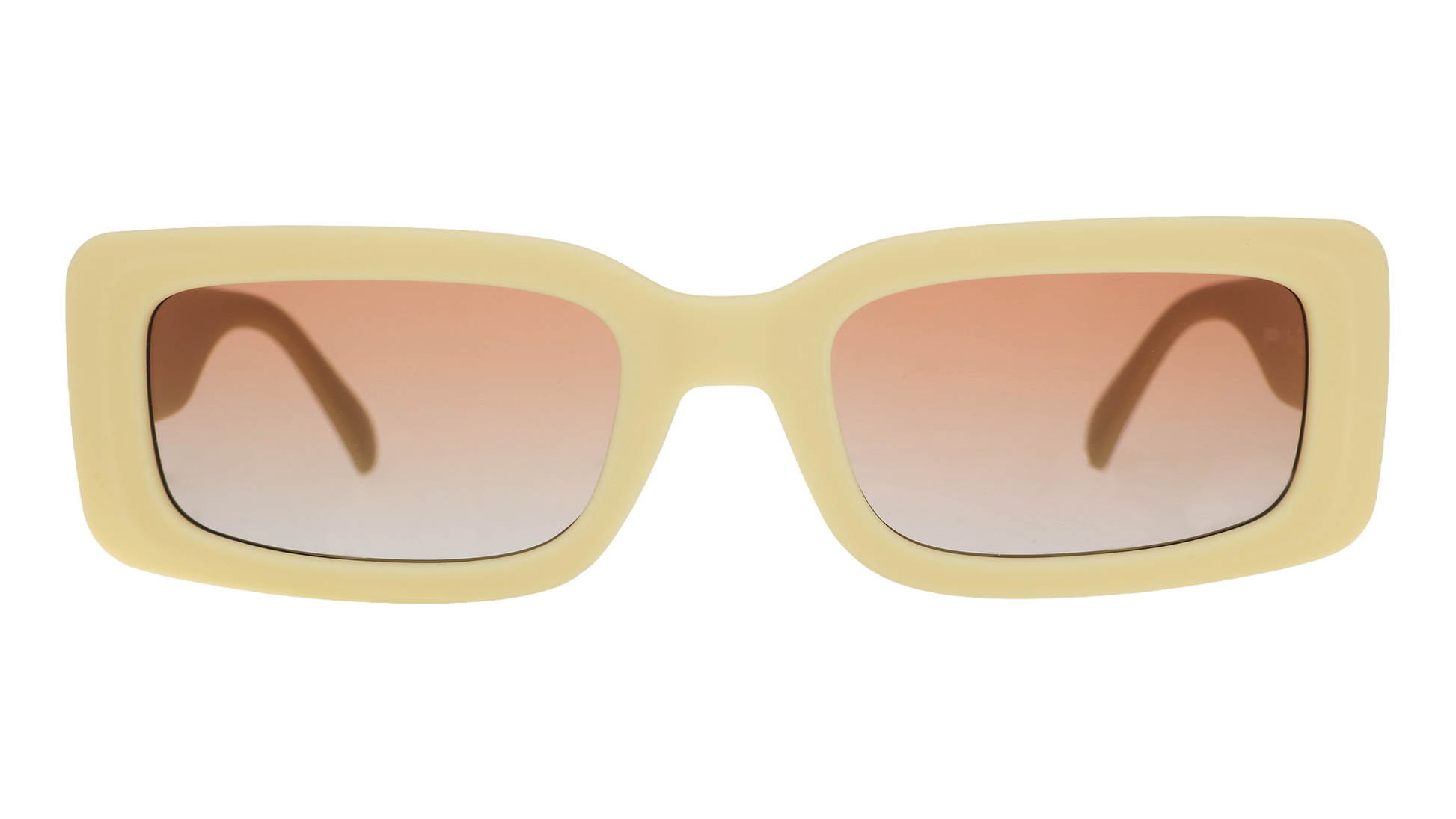 Light Yellow Rectangle Sunglasses - Sunset Dreamscape Light Yellow | Goodr