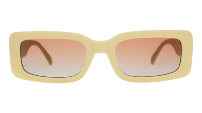Light Yellow Rectangle Sunglasses - Sunset Dreamscape Light Yellow | Goodr