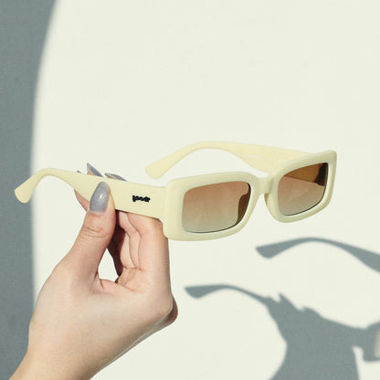 Light Yellow Rectangle Sunglasses - Sunset Dreamscape Light Yellow | Goodr