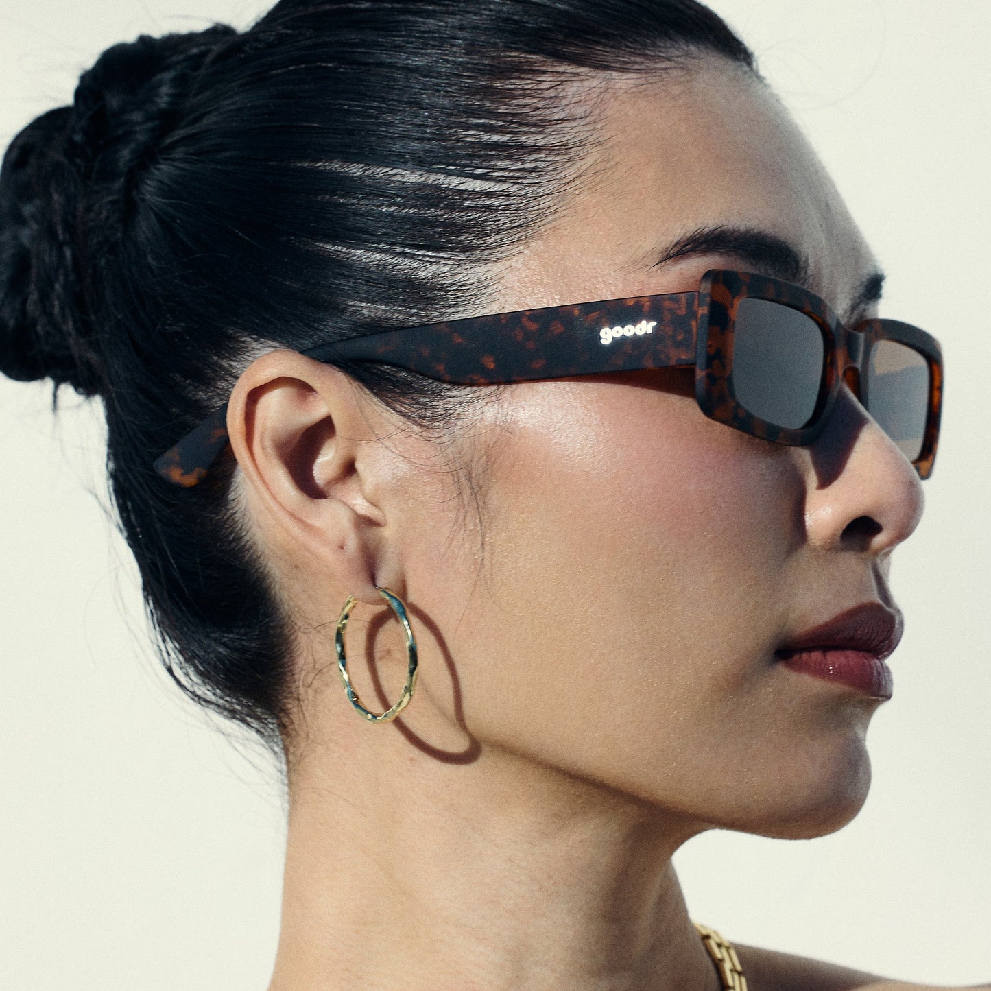 Tortoiseshell Rectangle Sunglasses - Came Here to Be Seen Tortoiseshell | Goodr