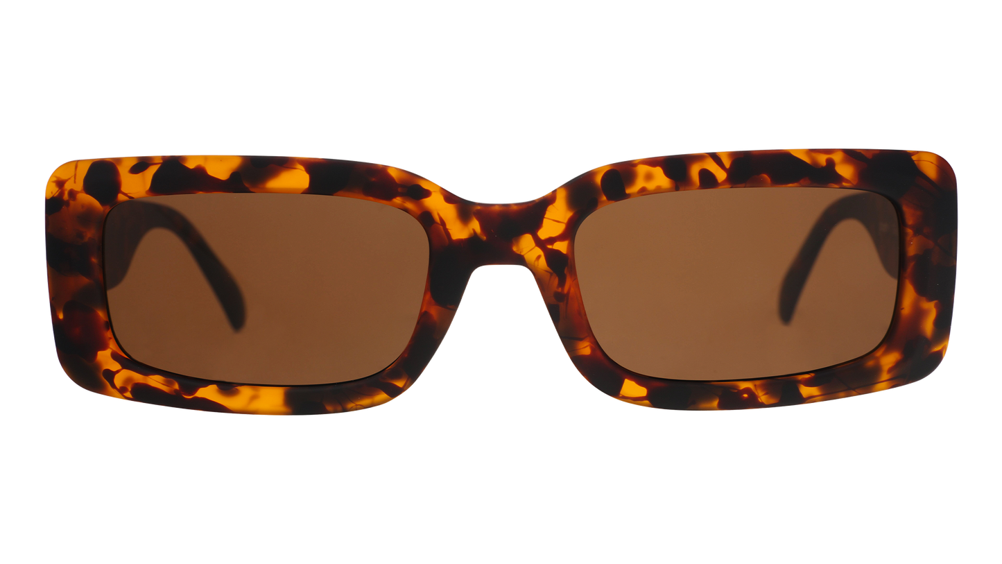 Tortoiseshell Rectangle Sunglasses - Came Here to Be Seen Tortoiseshell | Goodr