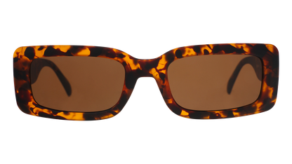 Tortoiseshell Rectangle Sunglasses - Came Here to Be Seen Tortoiseshell | Goodr