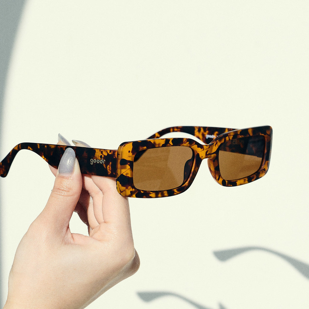 Tortoiseshell Rectangle Sunglasses - Came Here to Be Seen Tortoiseshell | Goodr