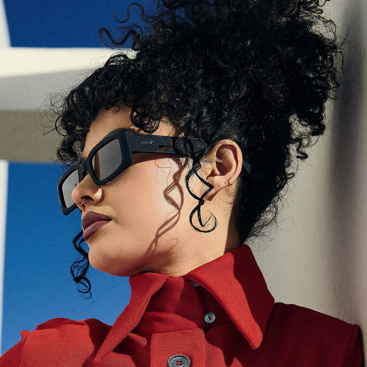Black Rectangle Sunglasses - Lost All Sense of Time Black | Goodr