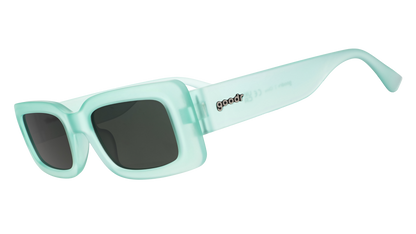 Green Rectangular Sunglasses - Stays For The Encore Light Green | Goodr