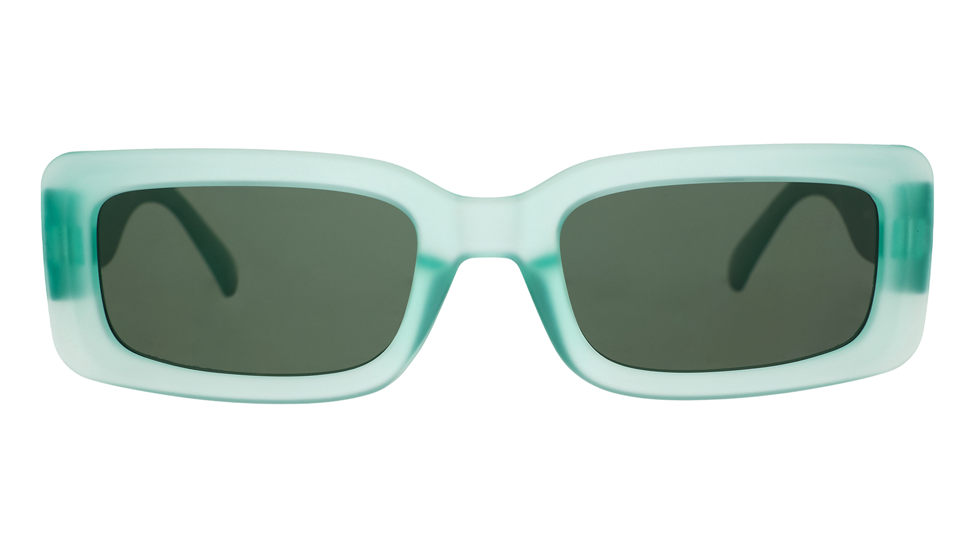Green Rectangular Sunglasses - Stays For The Encore Light Green | Goodr