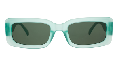 Green Rectangular Sunglasses - Stays For The Encore Light Green | Goodr