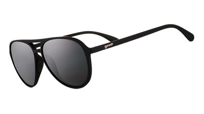 Operation: Blackout - Aviator Running Sunglasses — goodr sunglasses Black | Goodr