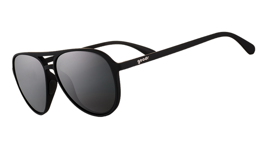 Operation: Blackout - Aviator Running Sunglasses — goodr sunglasses Black | Goodr