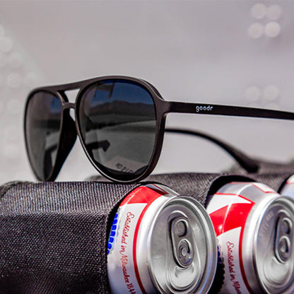Operation: Blackout - Aviator Running Sunglasses — goodr sunglasses Black | Goodr