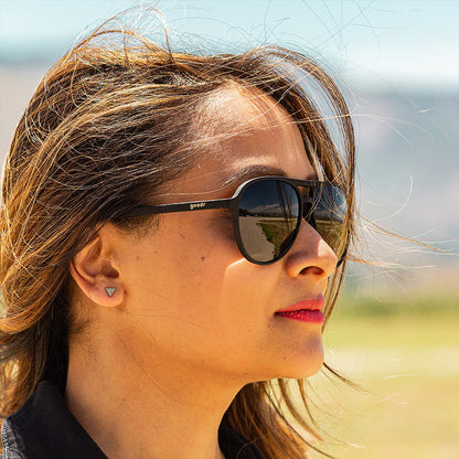 Operation: Blackout - Aviator Running Sunglasses — goodr sunglasses Black | Goodr