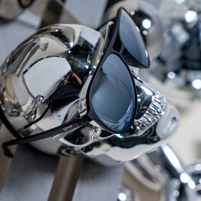 Black and Silver Sunglasses - Add the Chrome Package Black | Goodr