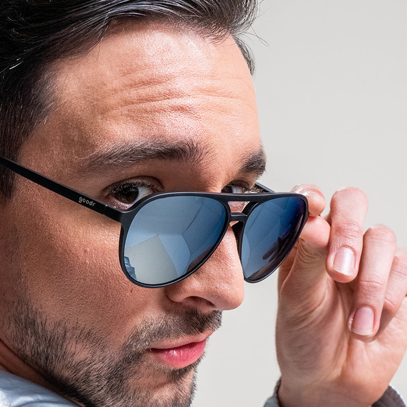 Black and Silver Sunglasses - Add the Chrome Package Black | Goodr