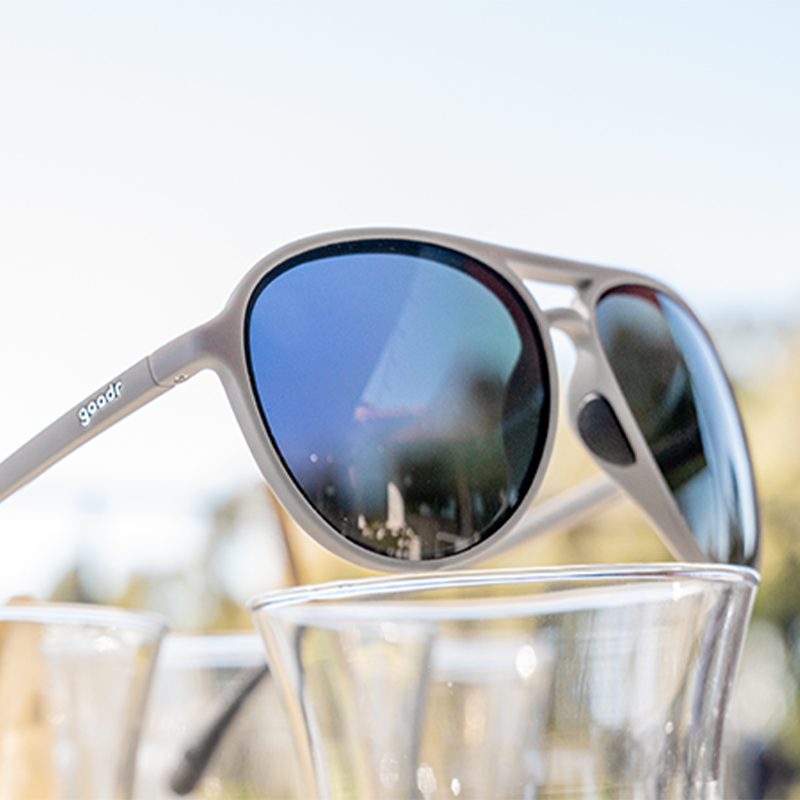 Black and Gray Sunglasses - Clubhouse Closeout Gray | Goodr