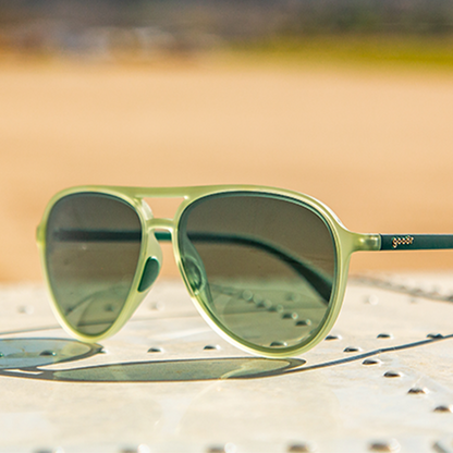 Cadet Green Aviator Sunglasses - Buzzed On The Tower Green | Goodr