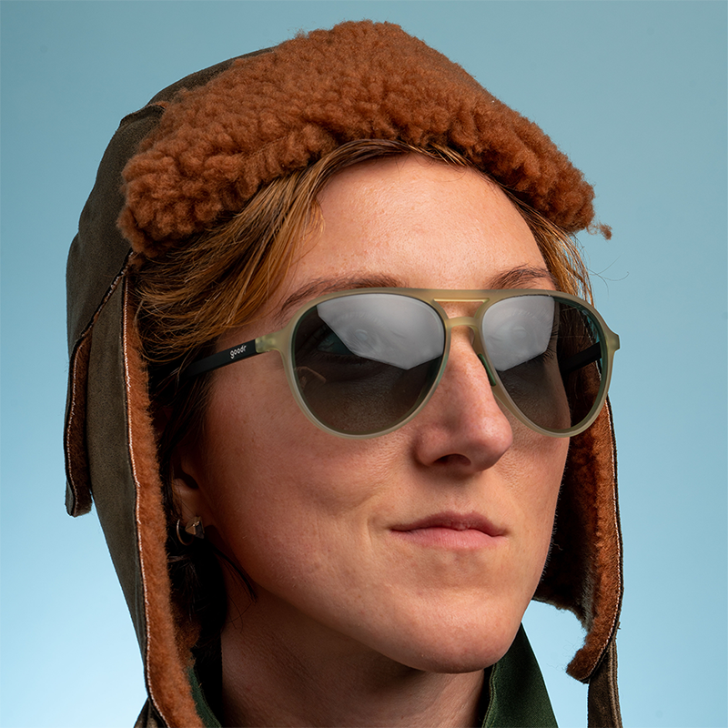 Cadet Green Aviator Sunglasses - Buzzed On The Tower Green | Goodr