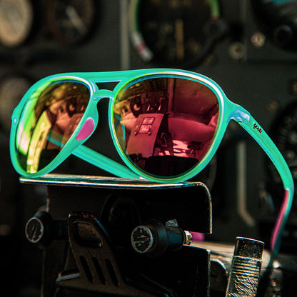 Teal Aviator Sunglasses - Kitty Hawkers' Ray Blockers Teal | Goodr