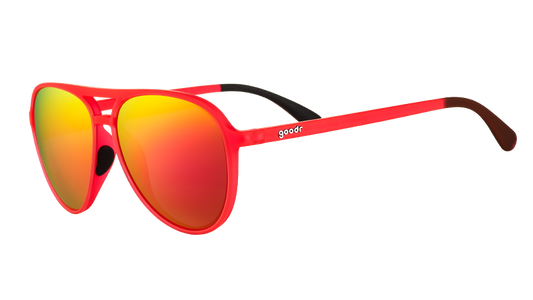 Red Aviator Sunglasses - Captain Blunt's Red-Eye Red | Goodr