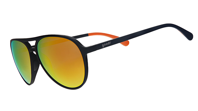 Black & Orange Sunglasses - Call Me Tarmac Daddy Black | Goodr