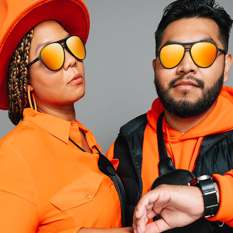 Black & Orange Sunglasses - Call Me Tarmac Daddy Black | Goodr
