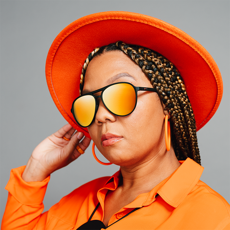 Black & Orange Sunglasses - Call Me Tarmac Daddy Black | Goodr