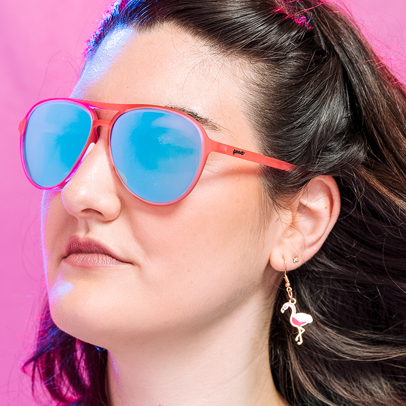 Pink & Teal Sunglasses - Carl Is My Co-Pilot Pink | Goodr