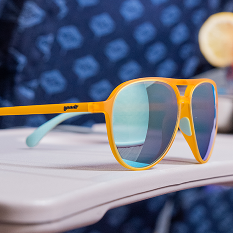 Cheesy Flight Attendant Sunglasses Orange | Goodr