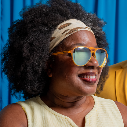 Cheesy Flight Attendant Sunglasses Orange | Goodr