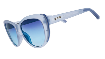 Translucent Blue Cat Eye Sunglasses - Spin Me in Sapphire Light Blue | Goodr