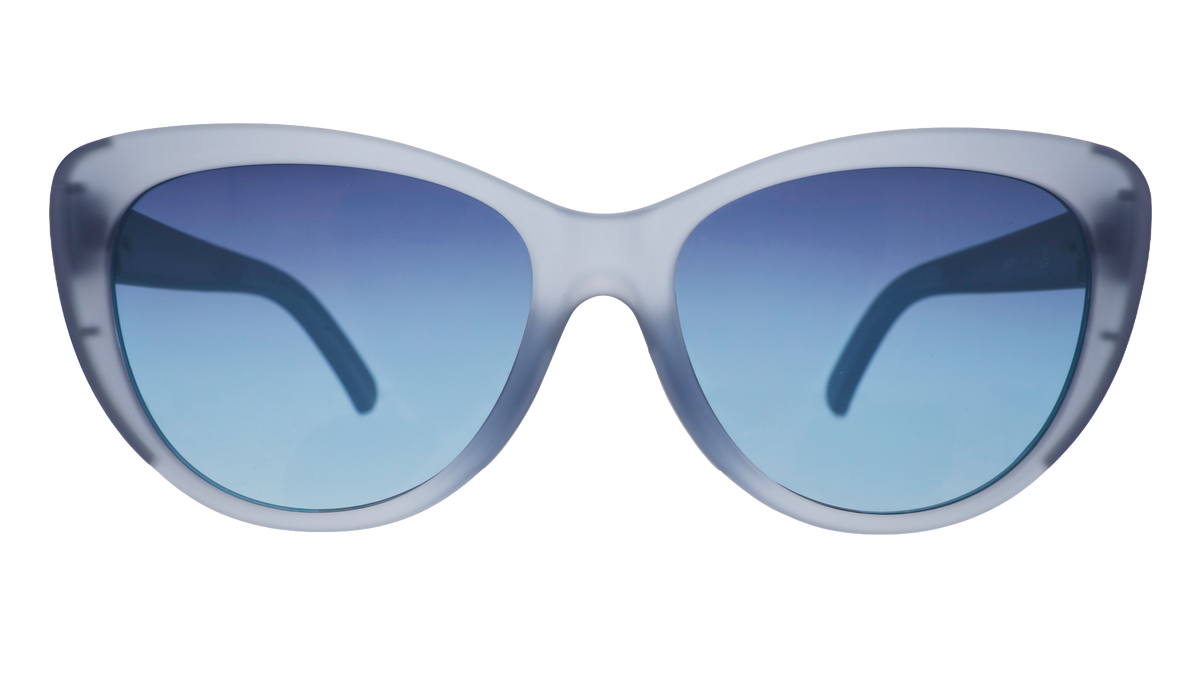 Translucent Blue Cat Eye Sunglasses - Spin Me in Sapphire Light Blue | Goodr