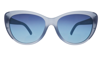 Translucent Blue Cat Eye Sunglasses - Spin Me in Sapphire Light Blue | Goodr