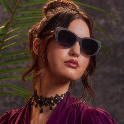 Translucent Gray Sunglasses - Black Tie Fabulous Gray | Goodr
