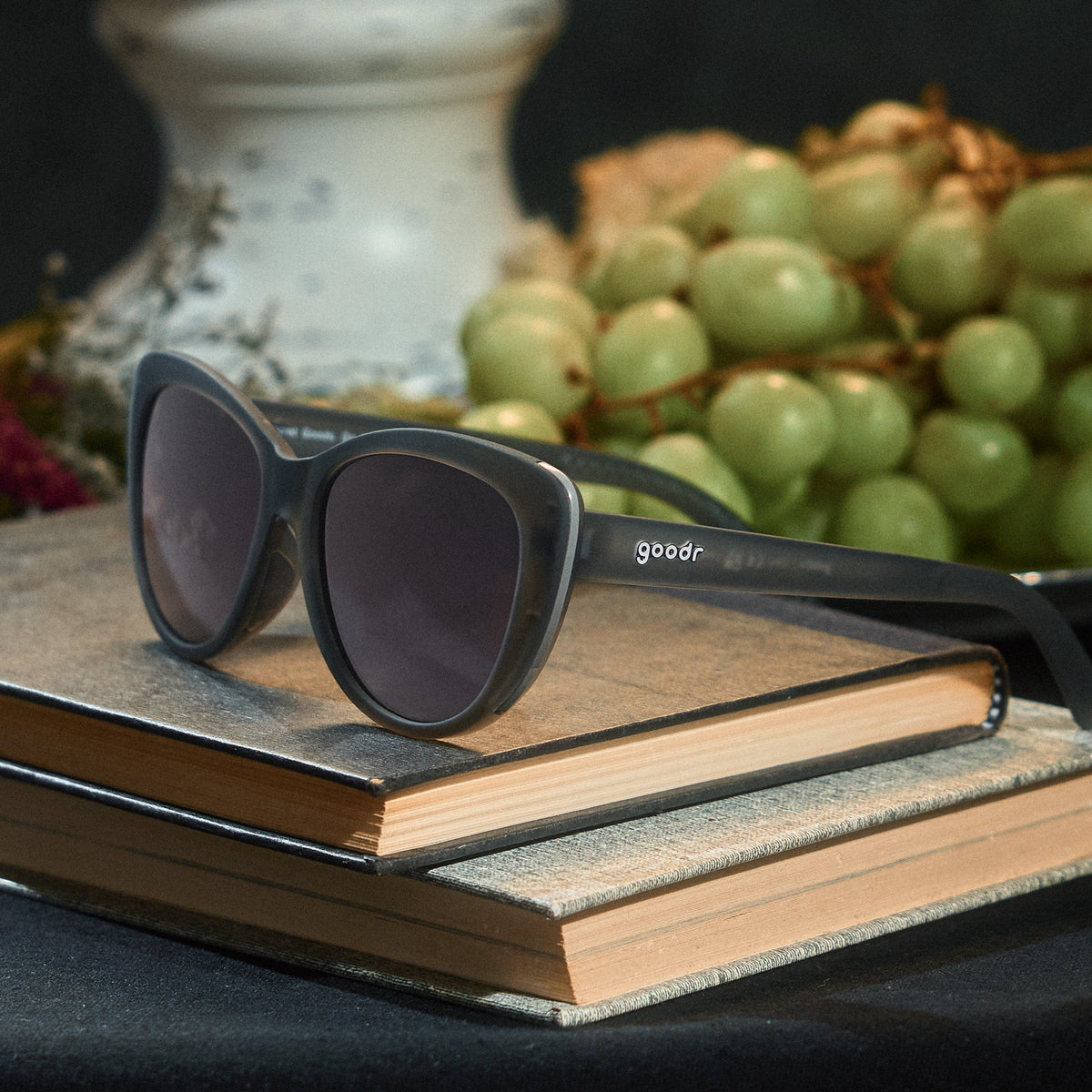 Translucent Gray Sunglasses - Black Tie Fabulous Gray | Goodr