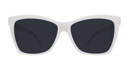 White Cat-Eye Sunglasses - Mod One Out White | Goodr