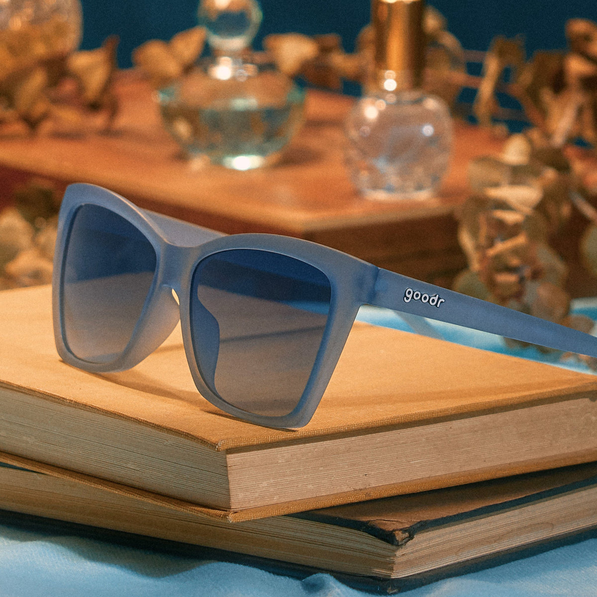 Translucent Blue Cat Eye sunglasses - You'll Forget-Me-Not Light Blue | Goodr
