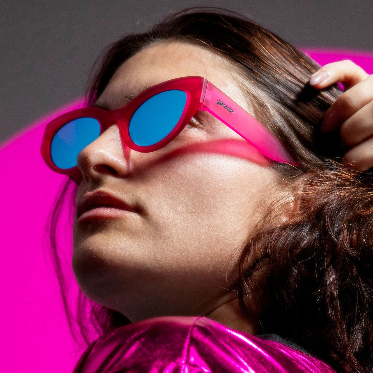 Pink Cat-Eye Sunglasses - Pink Moon Pink | Goodr