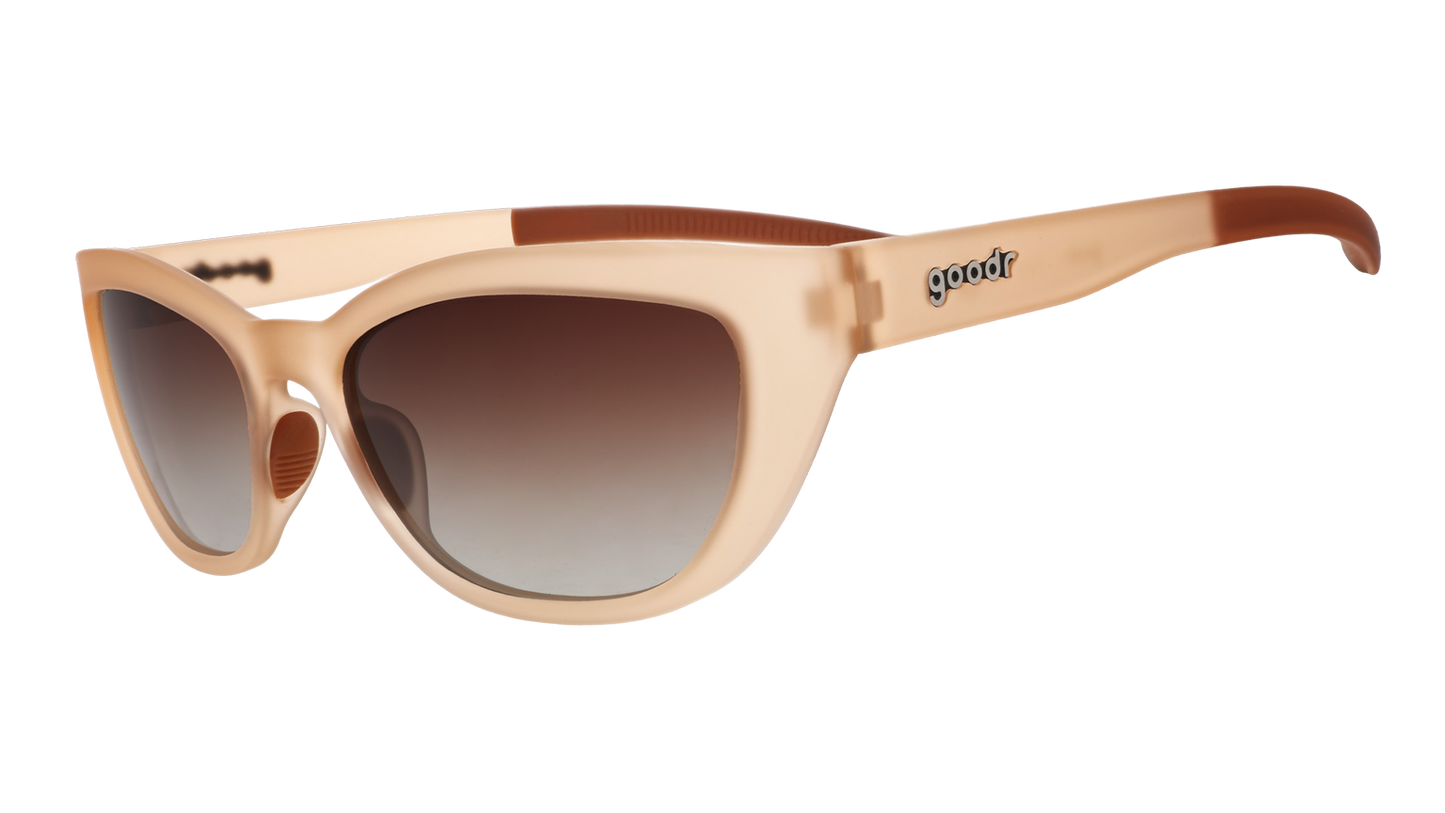 Brown Cat-Eye Sunglasses - Sand in Every Crevice Light Brown | Goodr