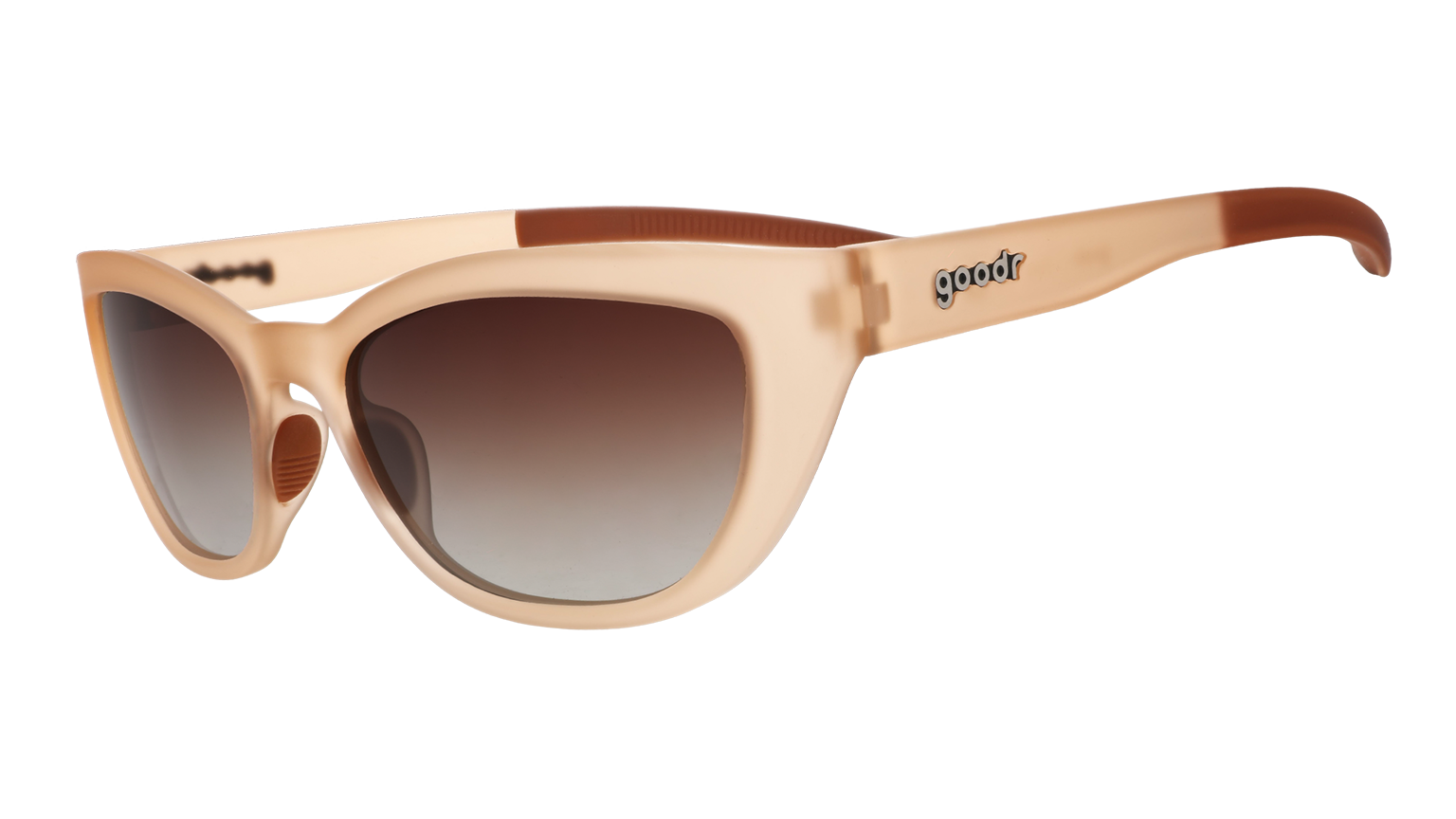 Brown Cat-Eye Sunglasses - Sand in Every Crevice Light Brown | Goodr