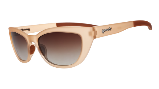Brown Cat-Eye Sunglasses - Sand in Every Crevice Light Brown | Goodr