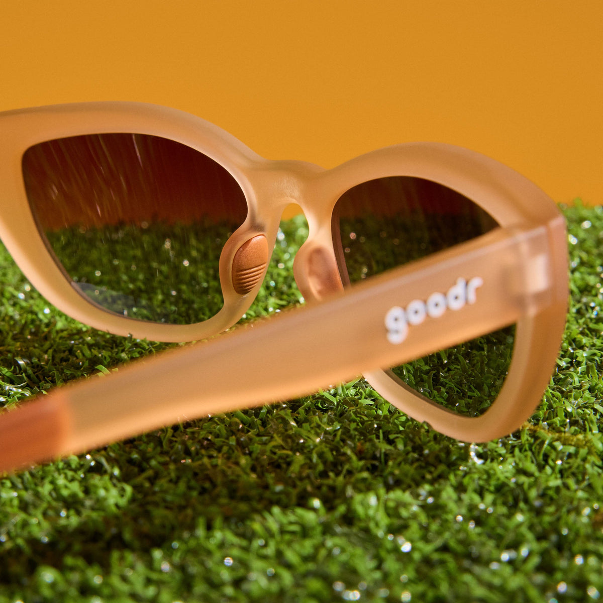 Brown Cat-Eye Sunglasses - Sand in Every Crevice Light Brown | Goodr