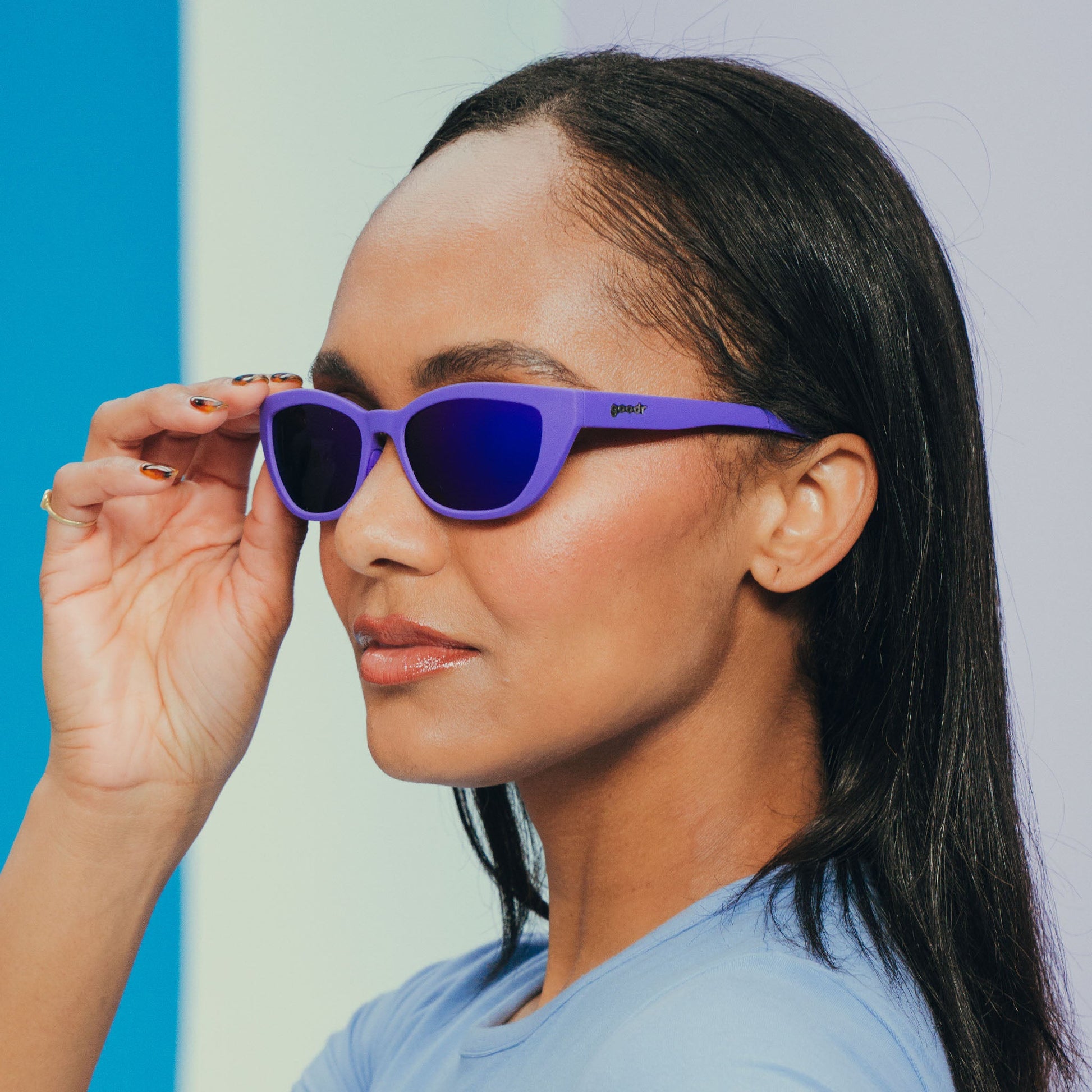 Purple Cat-Eye Sunglasses - Panther's Power Hour Purple | Goodr