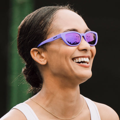 Purple Cat-Eye Sunglasses - Panther's Power Hour Purple | Goodr