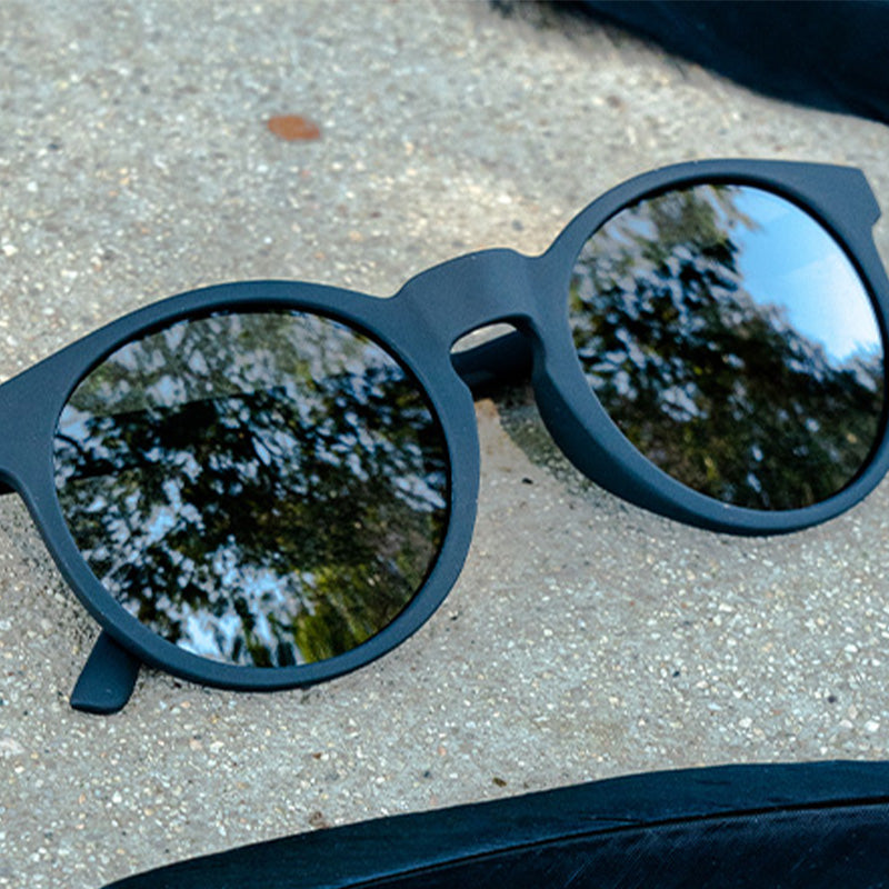 Round Black Sunglasses - It's Not Black, It's Obsidian Black | Goodr