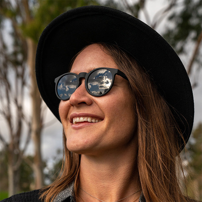 Round Black Sunglasses - It's Not Black, It's Obsidian Black | Goodr