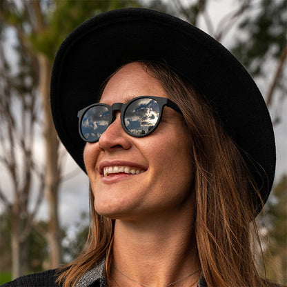 Round Black Sunglasses - It's Not Black, It's Obsidian Black | Goodr
