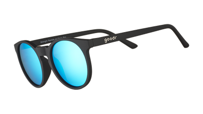 Blue Lens Sunglasses - Midnight Ramble At Circle Bar Black | Goodr