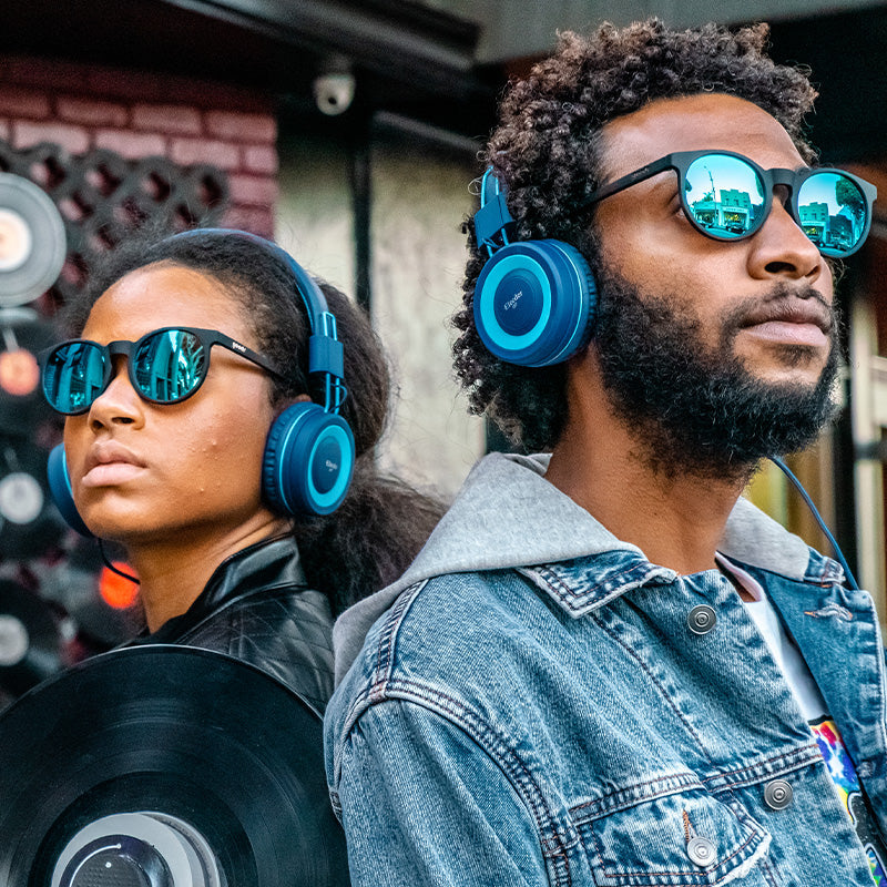 Blue Lens Sunglasses - Midnight Ramble At Circle Bar Black | Goodr