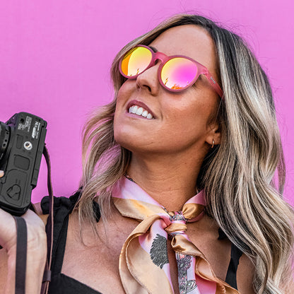 Round Pink Sunglasses - Influencers Pay Double Light Pink | Goodr