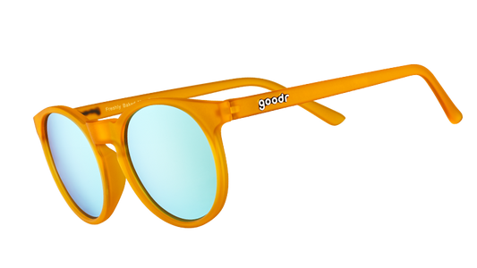 Orange Round Sunglasses - Freshly Baked Man Buns Dark Yellow | Goodr